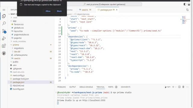 Seeding the database in Prisma and Next.js and displaying data on the frontend смотреть онлайн