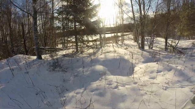 Активный отдых. Хутор со снегохода, одним дублем! смотреть онлайн