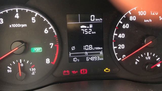Hyundai Solaris (Хендай Солярис)2017 G4LC гбо уровень газа в панель приборов смотреть онлайн