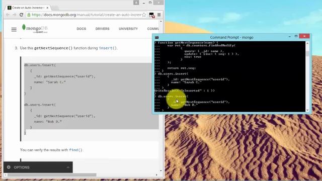 Incrementing Sequence Number in MongoDB смотреть онлайн