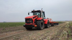Трактор кировец К 742 МСт, БДТ 6 ПР.  РАБОТА с Trimble GFX 750 (Сезон 2021)