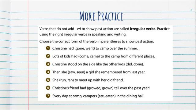 Irregular Past Tense Verbs смотреть онлайн
