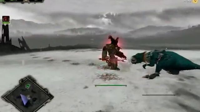 Daemon Prince defeats Greater Knarloc (Warhammer 40k DOW) смотреть онлайн