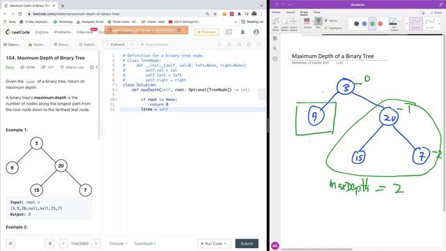 LeetCode 104 - Maximum Depth of a Binary Tree смотреть онлайн