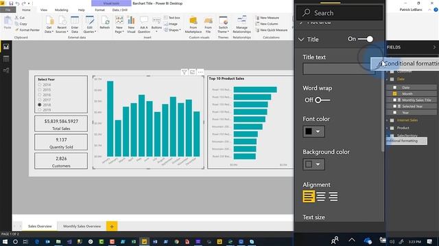 Dynamic Titles in Power BI Desktop смотреть онлайн