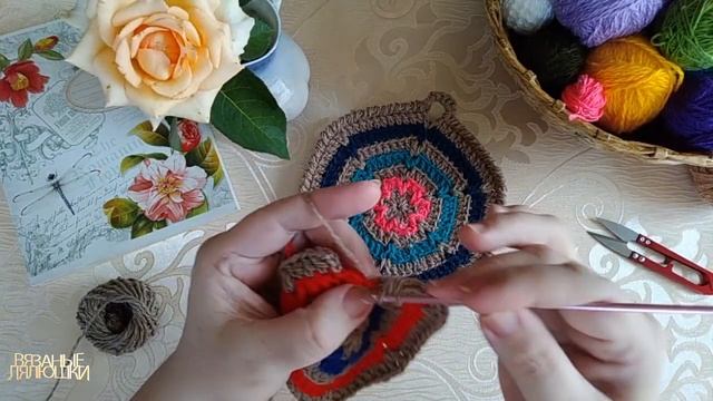 М.К вязаные прихватки для кухни смотреть онлайн