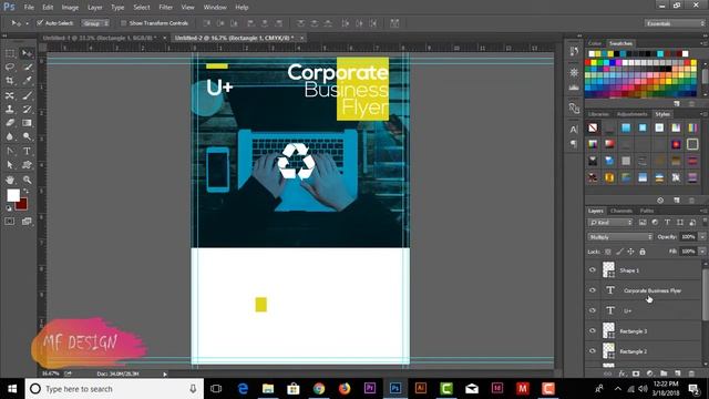 Photoshop Flyer Design Tutorial 2018 || Photoshop CS6/CC