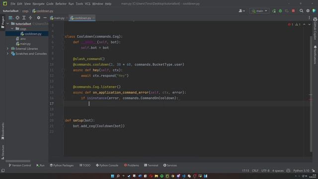 Discord Bot mit Python programmieren | Part 10: Cooldowns | Pycord Tutorial Deutsch смотреть онлайн