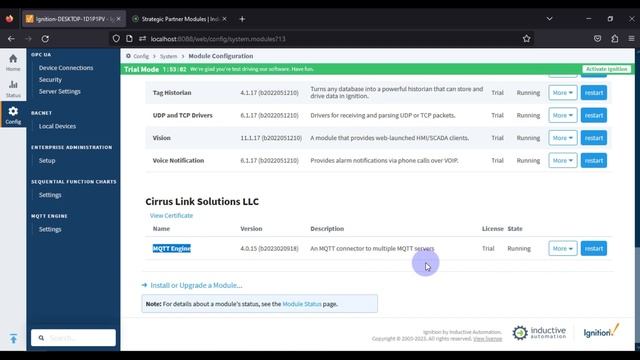 Cirrus Link Solutions MQTT Modules Installation in Ignition SCADA смотреть онлайн