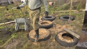 фундамент из покрышек