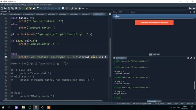 Python 7 -dars if else operatorlari смотреть онлайн