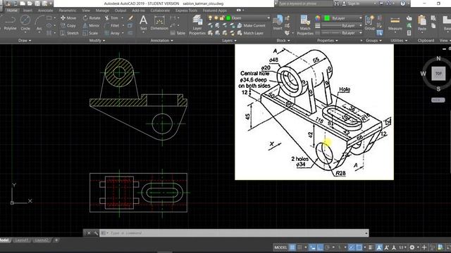 AutoCAD 7. Ders - Tam kesit, yüzey toleransı смотреть онлайн