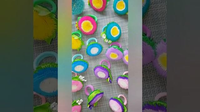 Обзор цветочков из иранского фоамирана. Пушистые, разноцветные "Маргаритки". смотреть онлайн