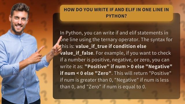 How do you write if and elif in one line in Python? смотреть онлайн
