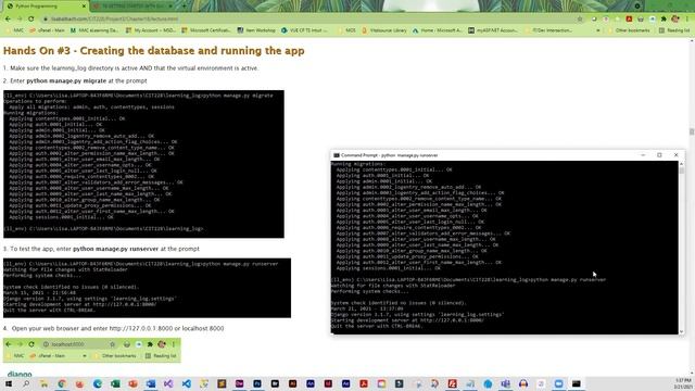 HandsOn3 Django migration and running app смотреть онлайн