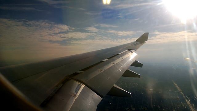 Qatar QR25 approach to Frankfurt international Airport. смотреть онлайн
