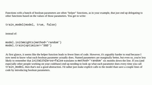 Softwareengineering: Multiple boolean arguments - why is it bad? смотреть онлайн