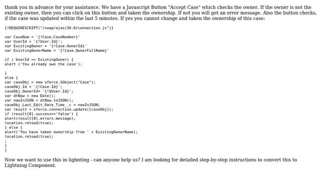 Salesforce: Lightning Component to Replace Javascript Button - Take Ownership of Cases смотреть онлайн