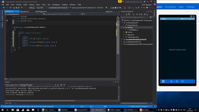 Xamarin Forms Local Database Dependency Service смотреть онлайн