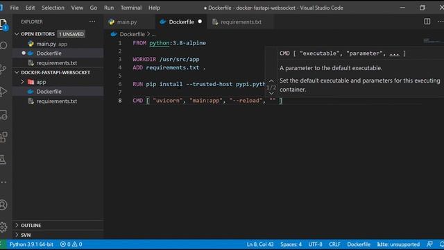 Fast API Python (Docker + WebSockets) смотреть онлайн