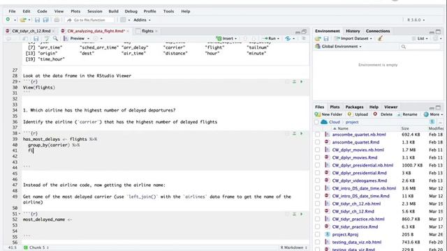 dplyr: flight data analysis (part 1) смотреть онлайн