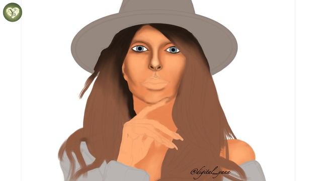 Портрет Екатерины Варнавы в Procreate на iPad Pro 2018 / digital art смотреть онлайн