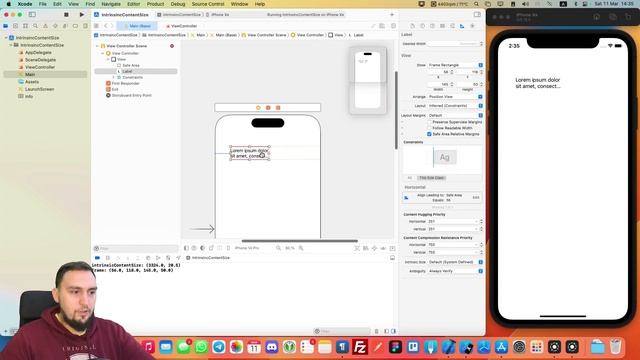 Что такое intrinsic content size? (Swift, iOS, Xcode) смотреть онлайн