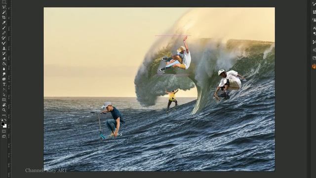 Скейтбордисты в море | Skateboarders | PHOTOSHOP смотреть онлайн
