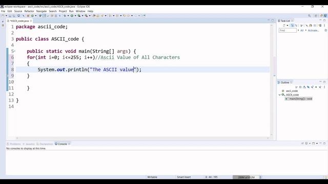 Print ASCII value of all characters in java смотреть онлайн