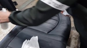 Реставрация кожаного сиденья. Ремонт прожега. Restoration of the leather seat. Burnout repair