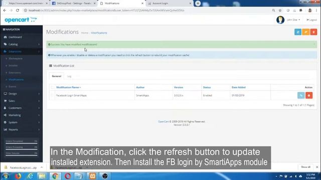 Opencart Facebook Login Extension Module by SmartiApps смотреть онлайн