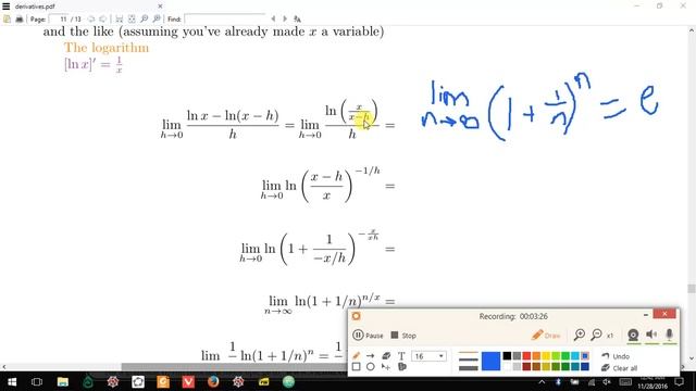24.0.0 Logarithmic Derivation, Calc with Python смотреть онлайн