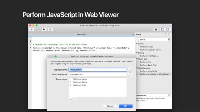 FileMaker 19: JavaScript integration смотреть онлайн
