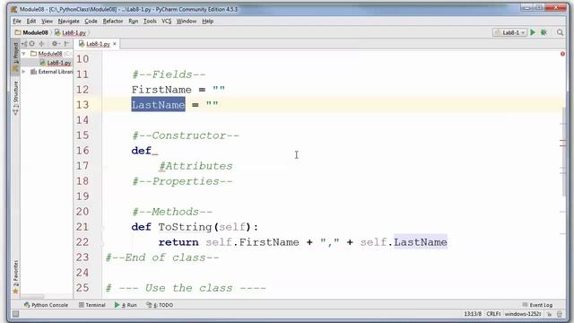 Python Module 08 07 Lab 8 2 Starter смотреть онлайн