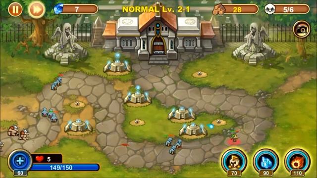 Castle Defense 2-1 Walkthrough, Normal, 3 Stars! смотреть онлайн