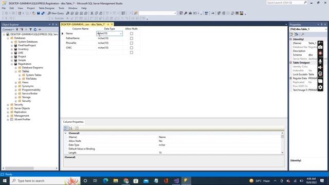 Create Database Table and Visual studio and sql server connectivity |Using C#| смотреть онлайн