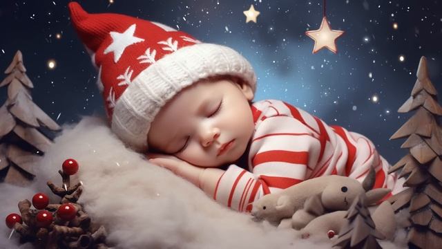 Christmas Lullaby for Baby • We Wish You A Merry Christmas Lullaby Music • Baby Sleep Music смотреть онлайн