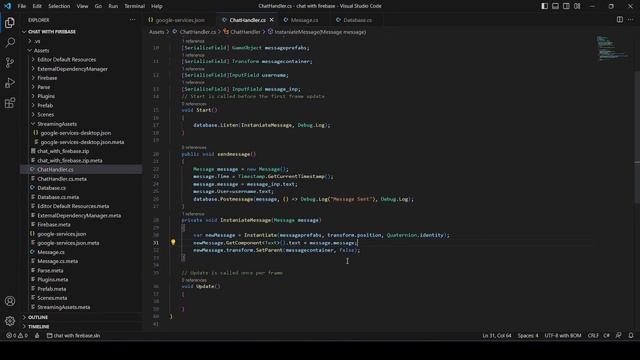 How to make chat with Firebse 2023 -Part 3 - Send with Username -Unity смотреть онлайн