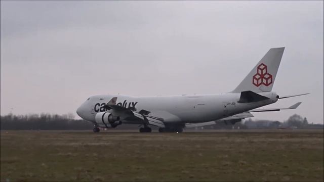 Cargolux 747 - Landing & Takeoff at Maastricht Airport смотреть онлайн