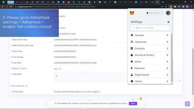 How to resolve a dropped or Pending or Stuck Transactions in Metamask using Custom Nonce смотреть онлайн