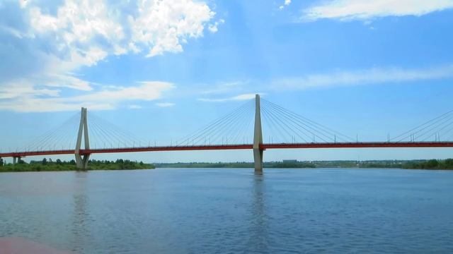 Муром (Владимирская область) - Муромский вантовый мост через Оку и начало строительство моста на М1 смотреть онлайн