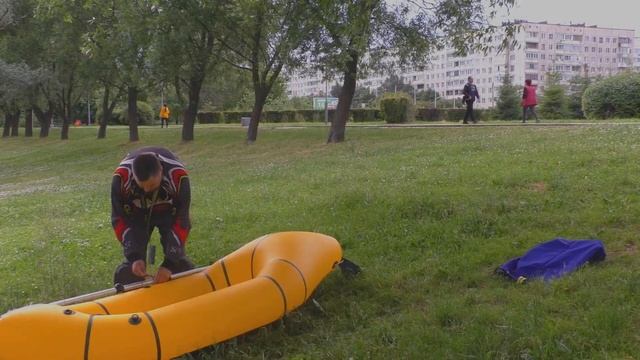 Без купюр! Надувание и сдувание пакрафта Спутник-Лайт.