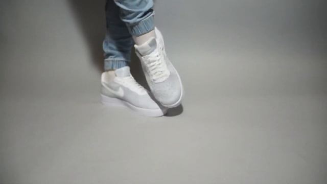 Nike Air Force 1 Flyknit 2.0 White Pure Platinum AV3042-100 on feet смотреть онлайн