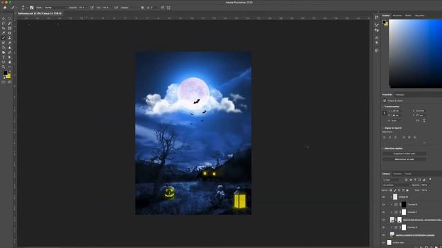Halloween - Speed Art - Photoshop - Halloween Poster like Benny Productions смотреть онлайн