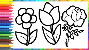 Как нарисовать цветы для детей