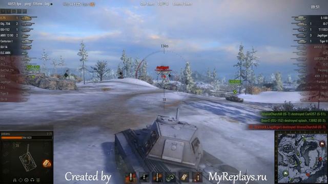 WOT: Arctic Region - E-75 - 2 frags смотреть онлайн