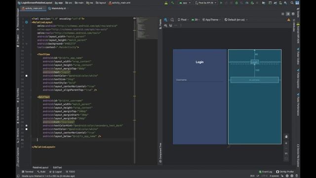 How to create simple user interface using relative layout on Android Studio (2020) смотреть онлайн