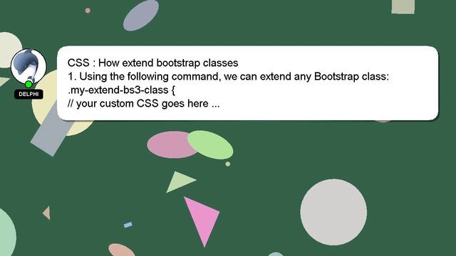 CSS : How extend bootstrap classes смотреть онлайн