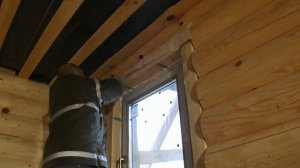 Заделка усадочного паза над окосячкой