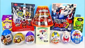СЮРПРИЗ MIX! Five Nights at Freddy's, ZURU Smashers, Skibidi Toilet, Frozen Unboxing Kinder Surprise